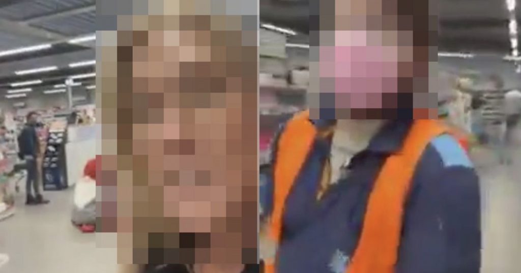 Vrouw weigert mondkapje te dragen in Action Leek
