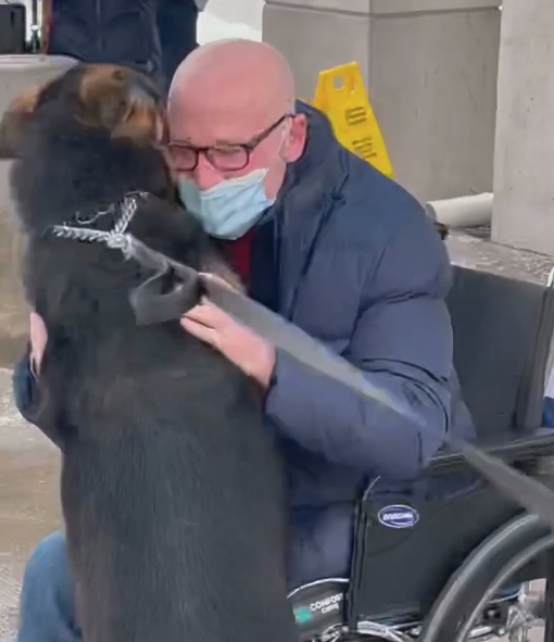 Heldenhond Sadie herenigt met baasje in ziekenhuis na redden tijdens